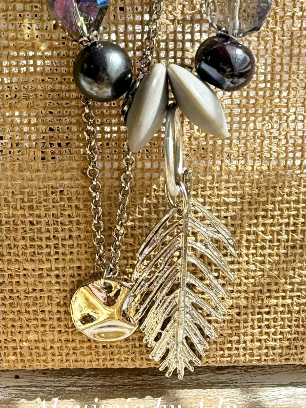 Layered + labradorite choker short statement and long XL SILVER CHAIN necklace